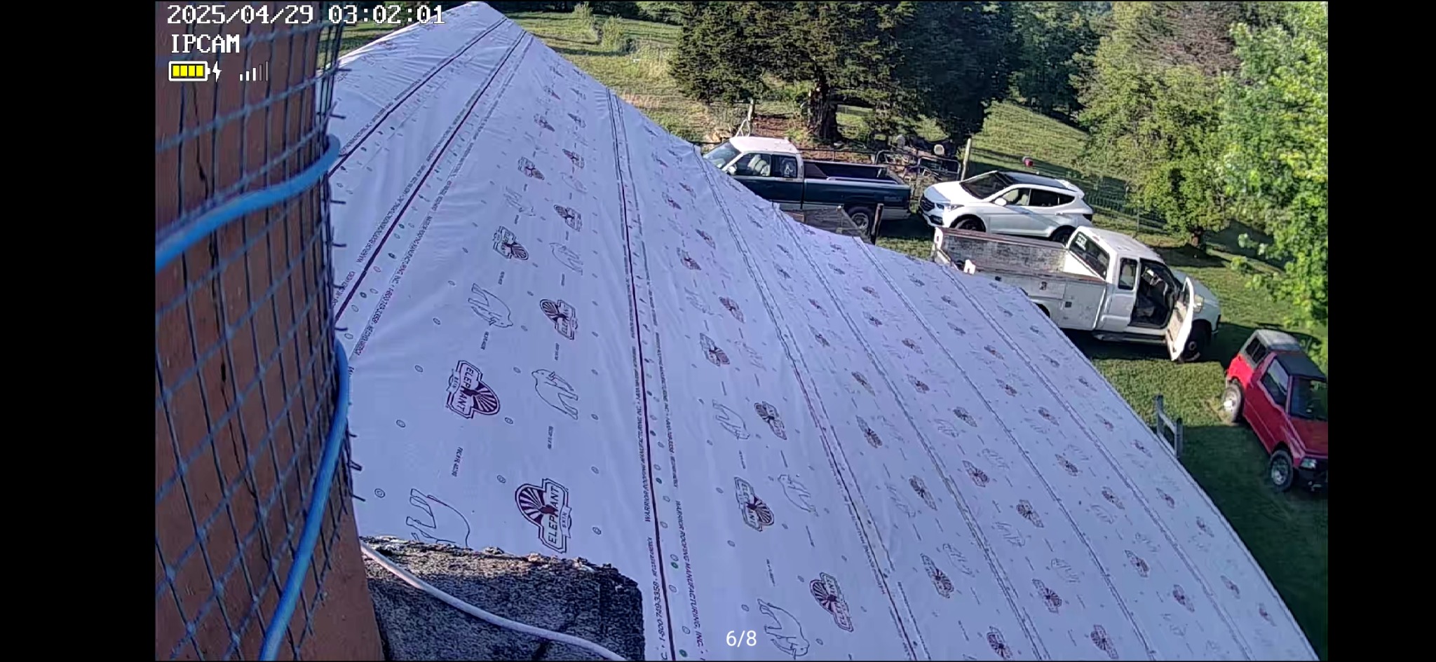 Roof underlayment installed before the new metal roof